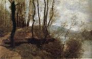 Corot Camille Path on the Rlo Spain oil painting artist